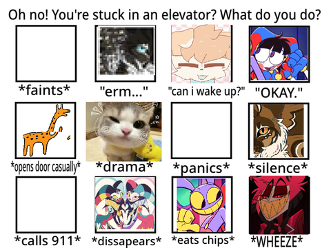 Oh no! You're stuck in an elevator! What do you do?  remix remix