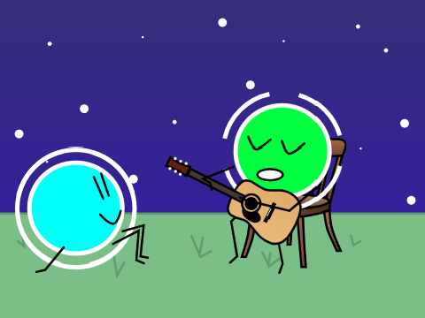 green orb loves singing this song