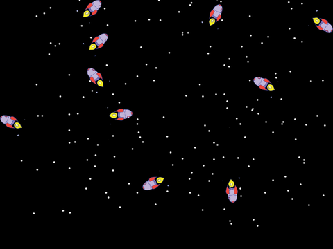 Tiny lil rocketships
