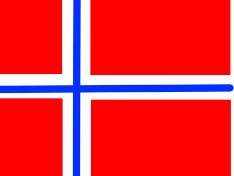 my attempt at making Norwegian flag