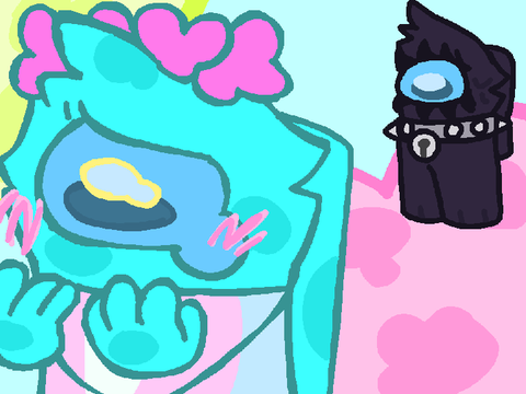 cyan amogus