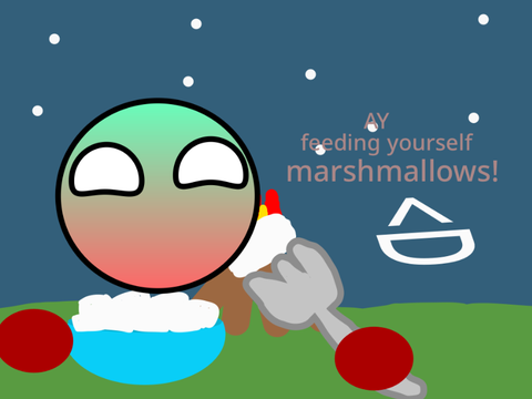 add yourself eating marshmallows :) remix