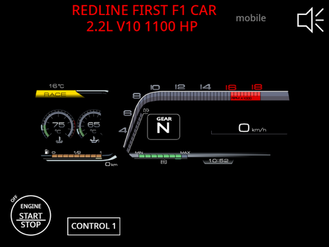 REDLINE FORMULA 1 speedometer NEW SOUND