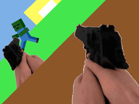 Minecraft but you have a gun