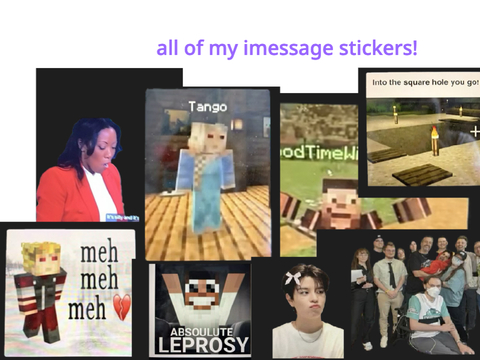 all my stickers for imessages bcs why not :D