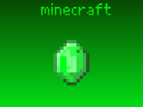 マイクラ　エメラルド　ドット絵