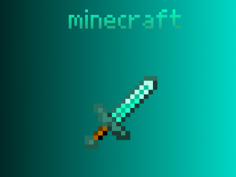 マイクラ　ダイヤモンドの剣　ドット絵