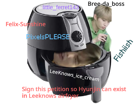 Sign this petition so Hyunjin can exist  in Leeknows airfryer remix remix remix remix remix