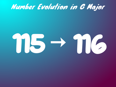 Number Evolution in G Major [ 115 ⭢ 116 ]