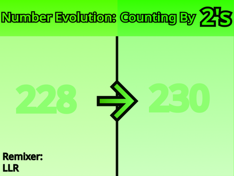 Number Evolution: Counting by 2's [ 228 → 230 ]