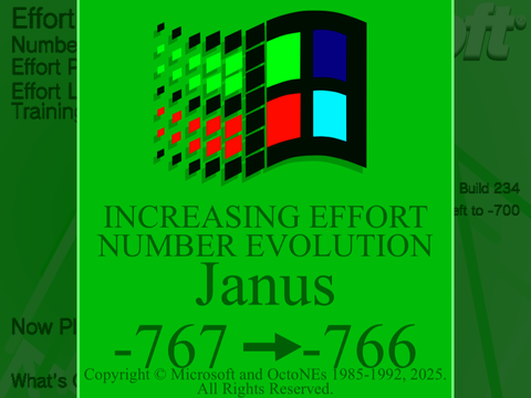 Increasing Effort Number Evolution Janus | -767 → -766