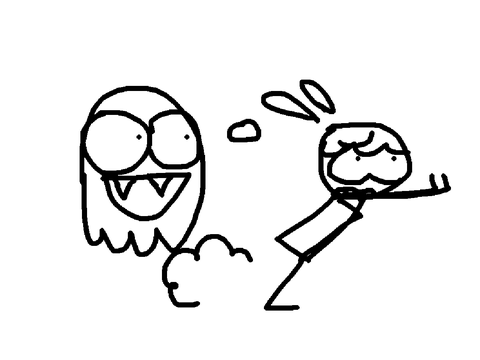A GHOST! YIPE!