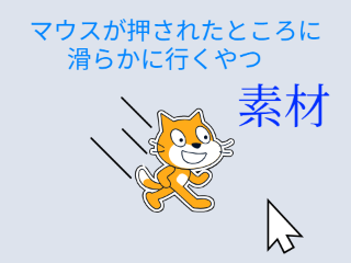 マウスが押されたところに滑らかに行くやつ