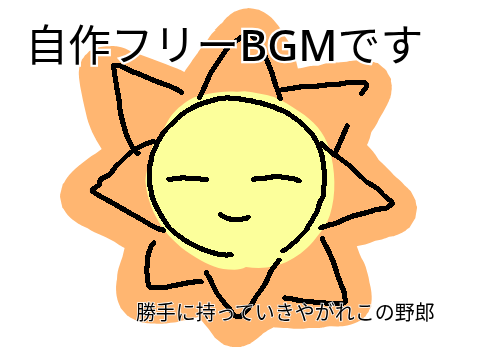 自作フリーBGMです　〜勝手に持っていきやがれこの野郎〜