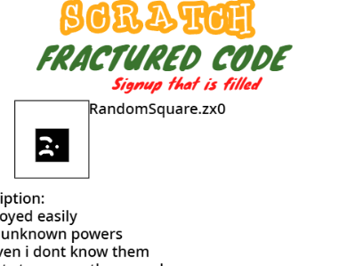 Scratch: Fractured Code signups remix