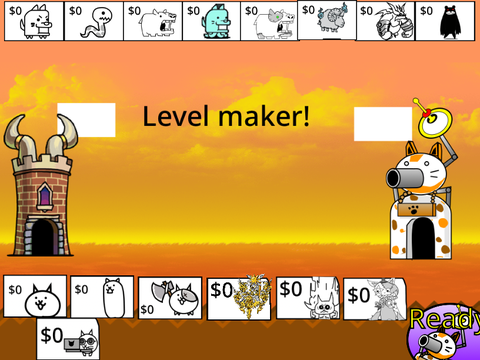 The battle cats: Hacked level maker but i added more cats