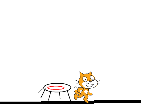 Scratch cat and the trampoline (game)