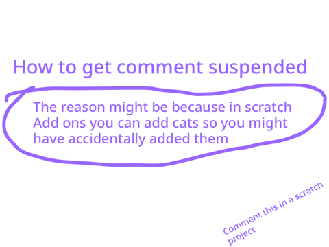 How to get comment suspended without saying something bad
