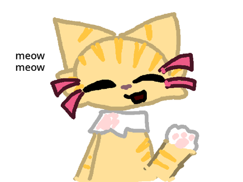 sandy goes meow!