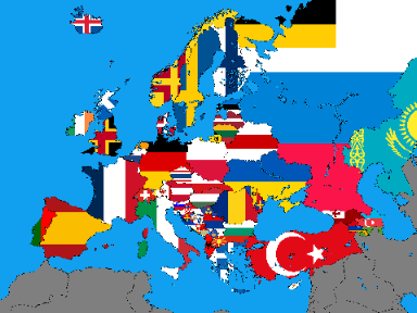 banded flags europe