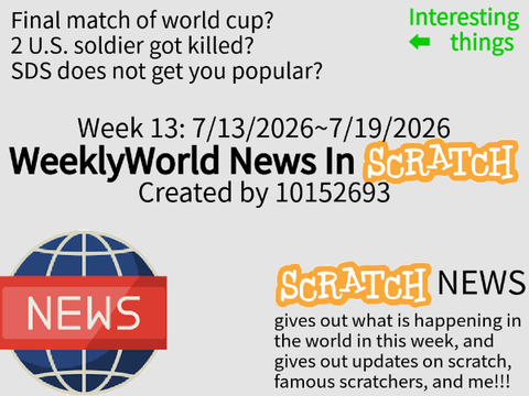 WeeklyWorld News In Scratch (7/13/2026~7/19/2026)
