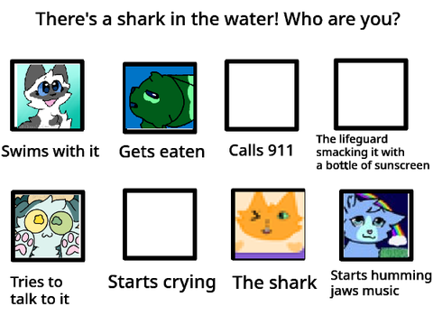 There's a Shark in the Water! Who are you? remix remix remix remix