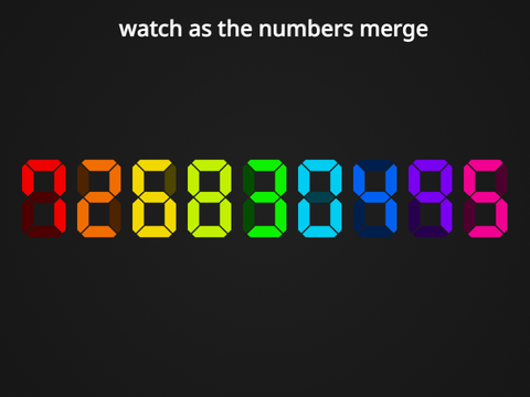 watch as the numbers merge