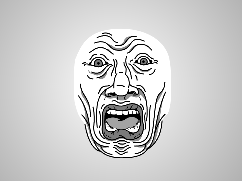 Traumatized face from The Amazing World of Gumball (vector)
