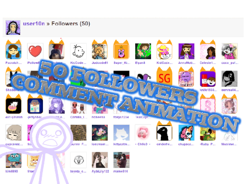 50 followers comment animation!