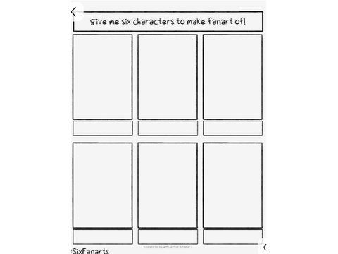  Give me 6 characters to draw! :)