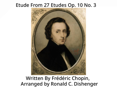Etude From 27 Etudes Op. 10 No. 3 (Tristesse) Tenor Sax Cover