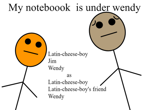 My notebook is under Wendy