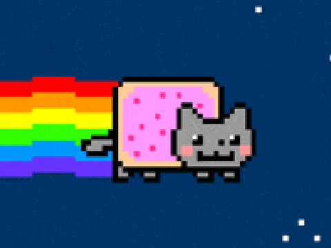 Nyan Cat Theme but backwards (Scratch Camp 2026)