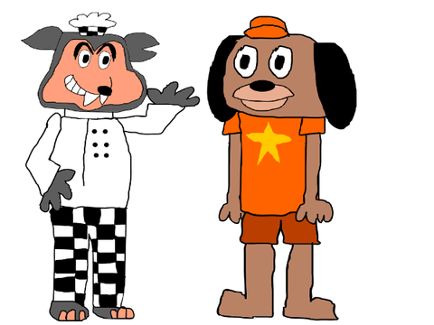 Paulie Parmesan and Percy the dog