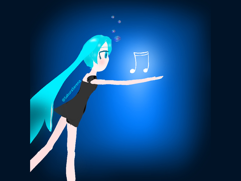 Deep Sea Girl Hatsune Miku Art for MichiTherian