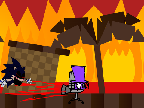 tophat dude throwing billy at sonic.exe