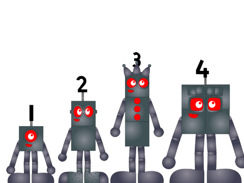 (PRESERVED) Numberblocks Basics 7 Sprites Robot (Style)