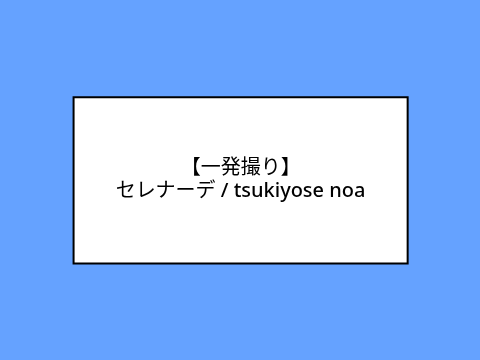 【一発撮り】セレナーデ / tsukiyose noa