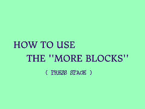 How to use More Block