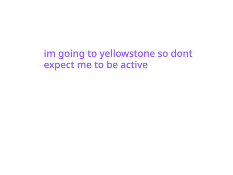 going to yellowstone