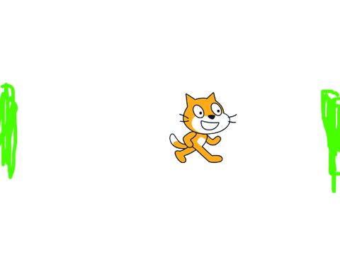 猫がぶつかる