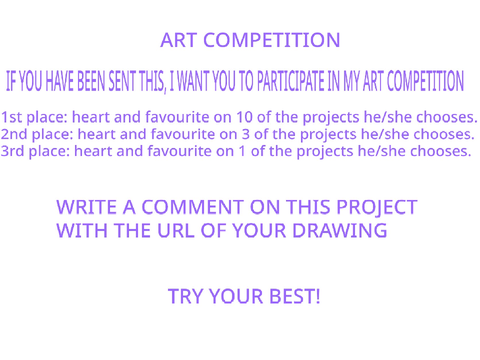 Special 100 followers! Art competition
