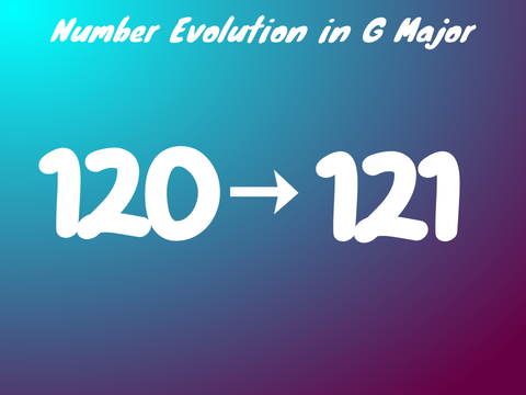 Number Evolution in G Major [ 120 ⭢ 121 ]