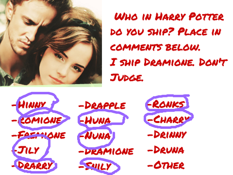 Who do you ship in Harry Potter? remix