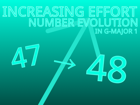 Increasing Effort Number Evolution in G-Major 1 [ 47 → 48 / 132% Effort Level ]
