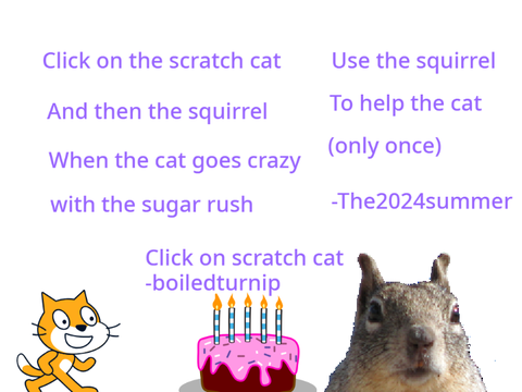 Scratch Cat gets a sugar rush :) (ruined)