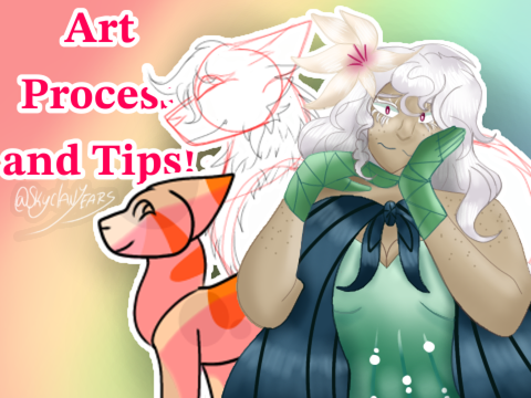 art process/tutorial and tips! | humanoids and cats