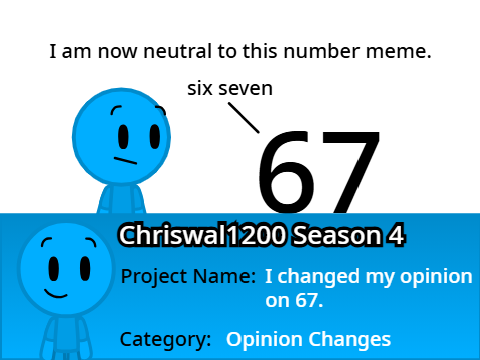 I changed my opinion on 67.