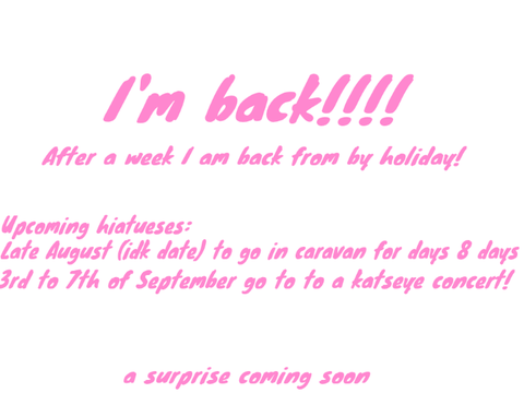 I'm back!!