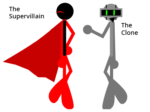(MORE DSSFA (Unoriginal) CHARACTERS WOW) The Supervillain And The Clone